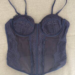 Garage Blue Corset Top